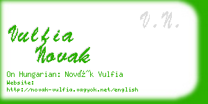 vulfia novak business card